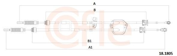 COFLE Trose, Mehāniskā pārnesumkārba 92.18.1805 Ātrumkārbas trose COFLE HILUX Pick-up 92.18.1805 lēti