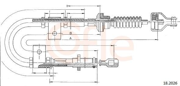 COFLE Clutchkabel 92.18.2026 COFLE 92.18.2026 Koblingskabel Mitsubishi Colt 4 pris