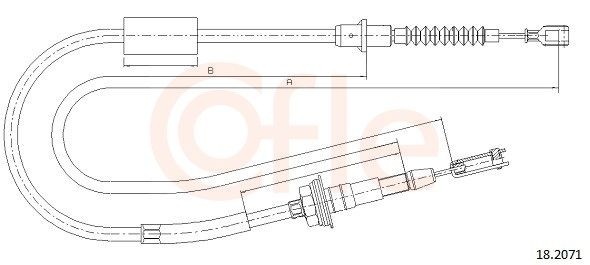 COFLE Clutchkabel 92.18.2071 COFLE 92.18.2071 Clutchwire MITSUBISHI Lancer VIII Hatchback (CX_A) billige