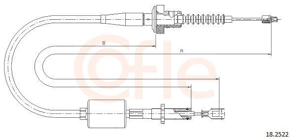 Lanko ovládania spojky COFLE 92.18.2522 COFLE 92.18.2522 Spojkové lanko HYUNDAI ATOS 2011
