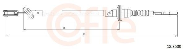COFLE Ντίζα, μηχανισμός συμπλέκτη 92.18.3500 Ντίζα συμπλέκτη COFLE SPARK 92.18.3500 φθηνά