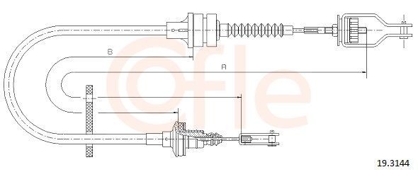 COFLE Câble d'embrayage 92.19.3144 Nissan CABSTAR E Câble d'embrayage COFLE 92.19.3144