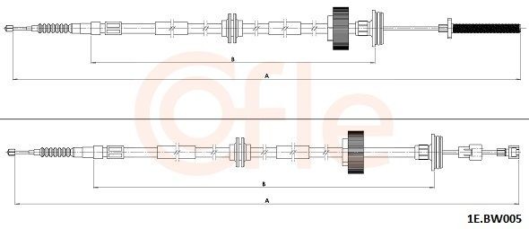 COFLE Handbromsvajer 92.1E.BW005 BMW E24 Handbromsvajer COFLE 92.1E.BW005