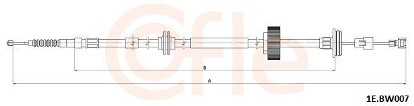 COFLE Ντίζα, φρένο ακινητοποίησης 92.1E.BW007 COFLE 92.1E.BW007 Ντίζα χειροφρένου BMW F16 γνήσια τιμες