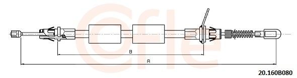 COFLE Tautrekk, håndbremse 92.20.160B080 Bremsewire COFLE Chrysler 300 92.20.160B080