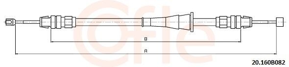 COFLE Tautrekk, håndbremse 92.20.160B082 92.20.160B082 Bremsewire CHRYSLER 300 COFLE
