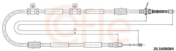 COFLE Handbremsseil 92.20.160B084 COFLE 92.20.160B084 Bremsseil Chrysler Voyager rg Kosten
