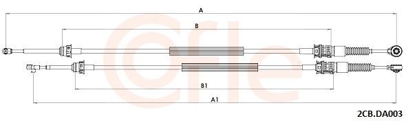 Kabel, girmekanisme COFLE 92.2CB.DA003 COFLE 92.2CB.DA003 Kabel girmekanisme Dacia DUSTER 2012
