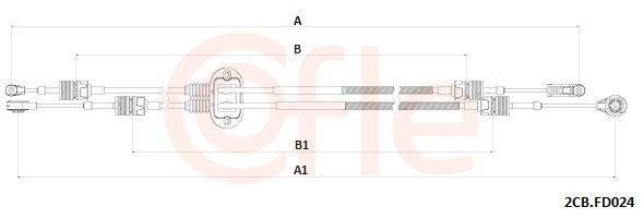 Schakelkabel COFLE 92.2CB.FD024 COFLE 92.2CB.FD024 Kabel versnellingsbak FORD MONDEO 2020