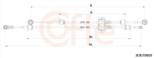 Schakelkabel COFLE 92.2CB.FD025 COFLE 92.2CB.FD025 Kabel voor de versnellingsbak FORD MONDEO 2020