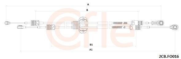 COFLE Vaijeri, käsivaihteisto 92.2CB.FO016 92.2CB.FO016 COFLE Vaijeri vaihteisto Hyundai ix35 hinta
