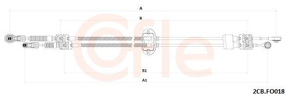 Schakelkabel COFLE 92.2CB.FO018 COFLE 92.2CB.FO018 Versnellingskabel FORD MONDEO 2001