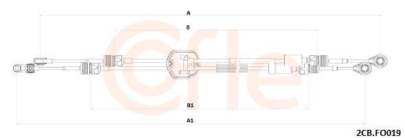 COFLE Cabo de aço, caixa de velocidades 92.2CB.FO019 COFLE 92.2CB.FO019 Alavanca cabos Transit Mk7 Camião de plataforma / Chassis (V363) preço