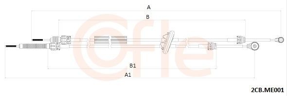 Ντίζα, μηχανικό κιβώτιο ταχυτήτων COFLE 92.2CB.ME001 COFLE 92.2CB.ME001 Ντίζα σασμάν Volkswagen CRAFTER 2015