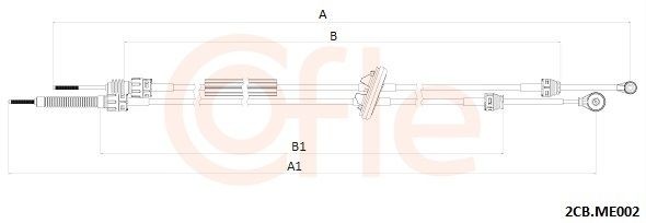 COFLE Vajer, manuell transmission 92.2CB.ME002 92.2CB.ME002 COFLE växelwire MERCEDES-BENZ S-klass