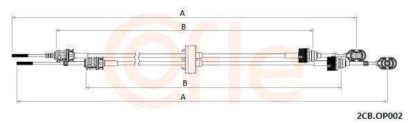 COFLE Seilzug, Schaltgetriebe 92.2CB.OP002 Seilzugschaltung COFLE Mitsubishi L 400 92.2CB.OP002