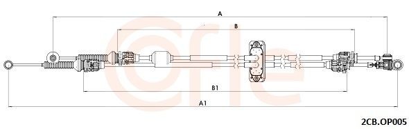 COFLE Trose, Mehāniskā pārnesumkārba 92.2CB.OP005 Trose mehāniskā pārnesumkārba COFLE ESPACE 92.2CB.OP005 lēti