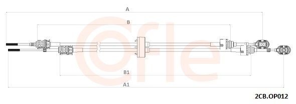 COFLE Kabel, girmekanisme 92.2CB.OP012 Kabel girmekanisme COFLE Smart FORTWO 92.2CB.OP012