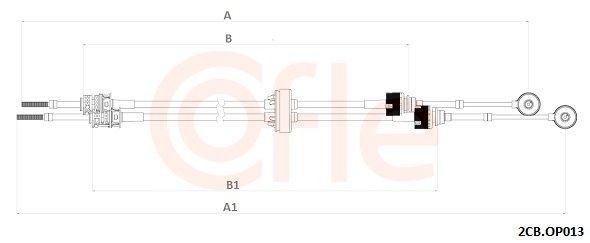 COFLE Vaijeri, käsivaihteisto 92.2CB.OP013 COFLE 92.2CB.OP013 Opel Vectra C Caravan vaijeri käsivaihteisto