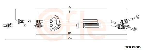 COFLE Vajer, manuell transmission 92.2CB.PE005 COFLE 92.2CB.PE005 Vajer, manuell transmission