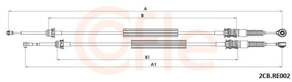COFLE Vajer, manuell transmission 92.2CB.RE002 COFLE 92.2CB.RE002 Vajer, manuell transmission