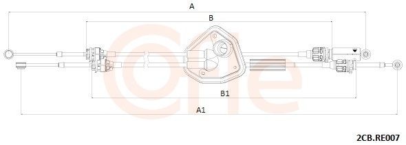 COFLE Kabel, manuel gearkasse 92.2CB.RE007 Gearkassekabel COFLE RX 92.2CB.RE007 billig