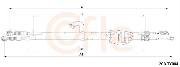 COFLE Kabel, girmekanisme 92.2CB.TY004 COFLE 92.2CB.TY004 Kabel girmekanisme Toyota Land Cruiser 80 pris
