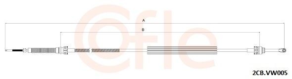 COFLE Kabel, manuel gearkasse 92.2CB.VK005 COFLE 92.2CB.VK005 Audi A5 B9 Sportback Gearkassekabel pris