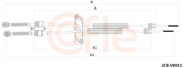 COFLE Vajer, manuell transmission 92.2CB.VK013 COFLE 92.2CB.VK013 Växelvajer VW Sharan 1 original