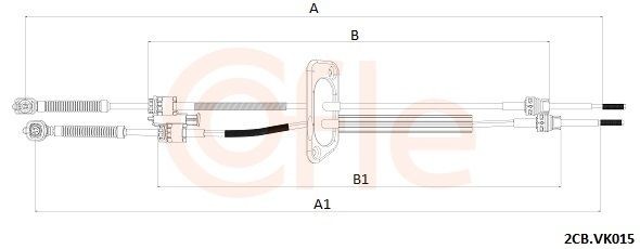 COFLE Kabel, girmekanisme 92.2CB.VK015 Kabel girmekanisme COFLE LACETTI 92.2CB.VK015 billige