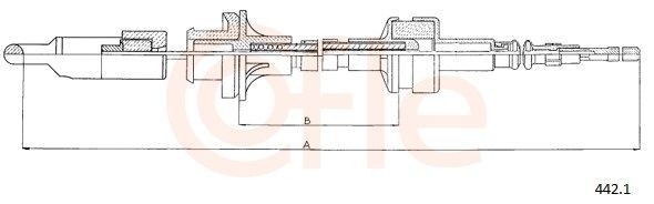 COFLE Ντίζα, μηχανισμός συμπλέκτη 92.442.1 COFLE 92.442.1 Ντίζα συμπλέκτη Lancia Dedra 835 φθηνά