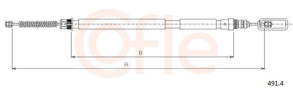 COFLE Handbremsseil 92.491.4 92.491.4 COFLE Fiat Scudo Kombi Handbremsseil kaufen