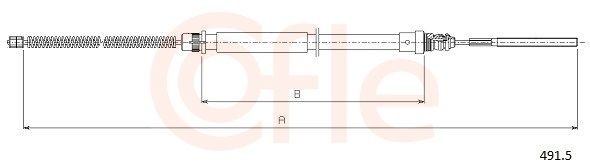 COFLE Hand brake cable 92.491.5 LANCIA THEMA COFLE handbrake cable 924915