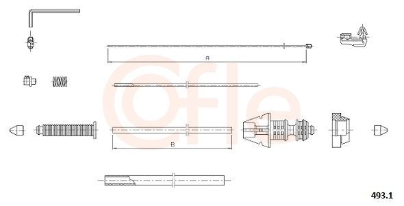 COFLE Akseleratora trose 92.493.1 COFLE 92.493.1 Akseleratora trose SEAT ALHAMBRA cena