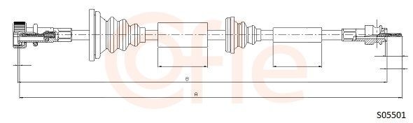 COFLE Speedometer aksel 92.S05501 COFLE 92.S05501 Speedometerwire Chevy LACETTI billige