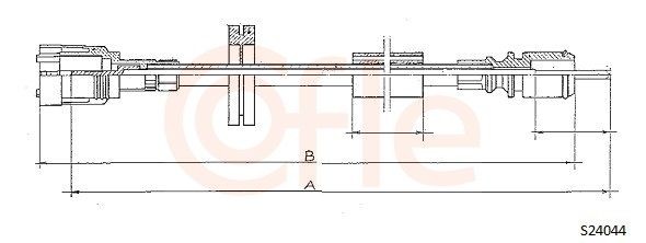 COFLE Hastighetsmätarwire 92.S24044 92.S24044 COFLE hastighetsmätarvajer RENAULT 11