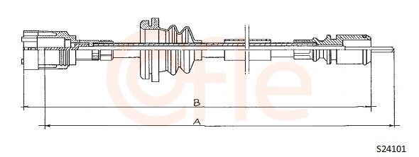 COFLE Speedometerkabel 92.S24101 COFLE 92.S24101 Renault Espace JK Speedometerkabel pris