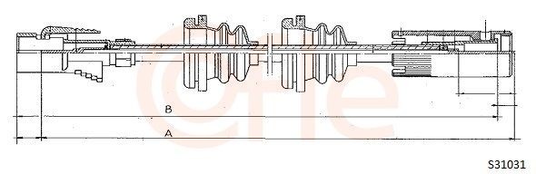 COFLE Tachowelle 92.S31031 92.S31031 Tachowelle COFLE VW TOUAREG