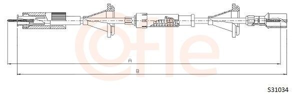 COFLE Snelheidsmeterkabel 92.S31034 92.S31034 Snelheidsmeterkabel Volkswagen LUPO COFLE