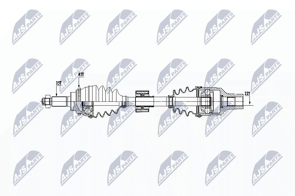 Drivaxel NTY NPW-SU-027 NTY NPW-SU-027: Drivaxlar Suzuki IGNIS 2020