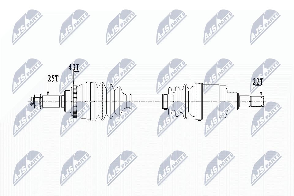 Semiasse NTY NPW-SU-029 NTY NPW-SU-029 Semiasse SUBARU JUSTY 2004