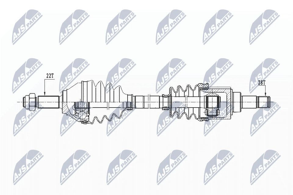 Arbre de transmission NTY NPW-VW-155 NTY NPW-VW-155 Cardan Volkswagen UP 2021