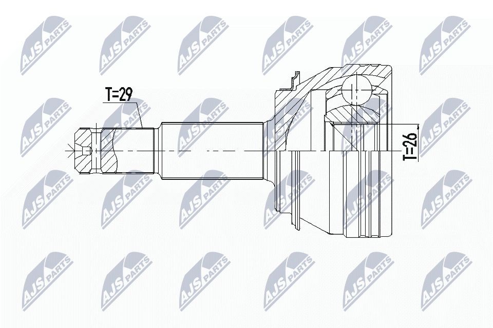 NTY Joint kit, drive shaft NPZ-NS-092 NTY NPZ-NS-092 genuine Terrano III (D10) joint drive shaft price