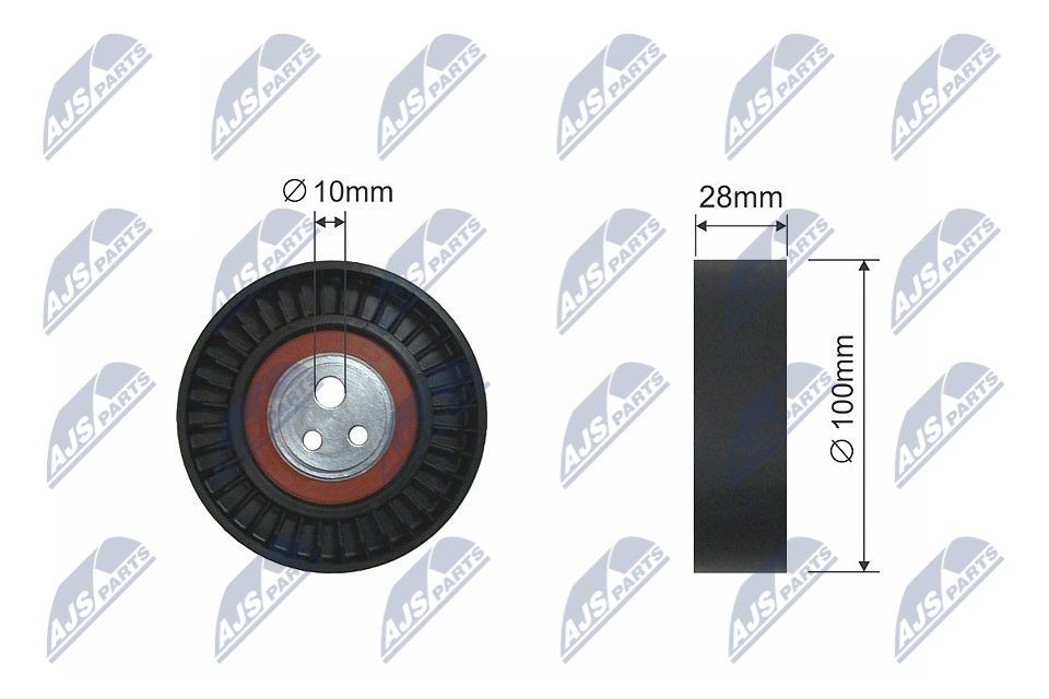NTY Deflection / Guide Pulley, v-ribbed belt RNK-AR-009 NTY RNK-AR-009 Lancia Thesis 841 idler pulley replacement