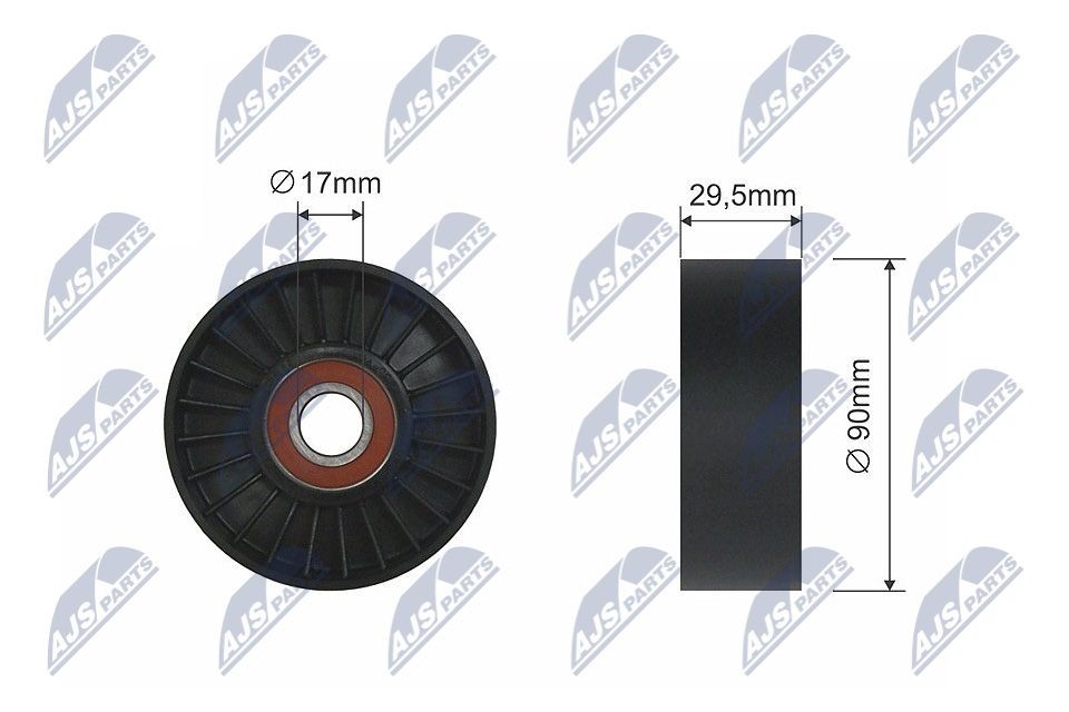 NTY Umlenkrolle Keilrippenriemen RNK-CH-023 RNK-CH-023 Umlenkrolle NTY RENAULT KANGOO