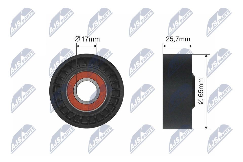 Rullo tenditore cinghia Poly-V NTY RNK-FR-011 NTY RNK-FR-011 Puleggia tendicinghia Toyota AYGO 2009