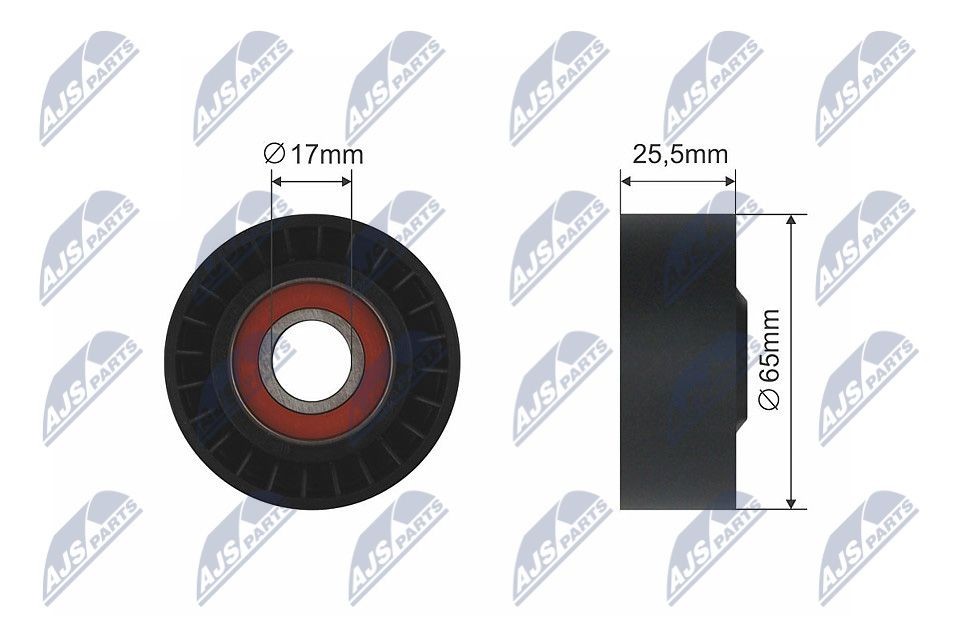 Rolo tensor, correia trapezoidal estriada NTY RNK-FR-025 NTY RNK-FR-025 Polia tensora FORD TRANSIT CUSTOM 2019