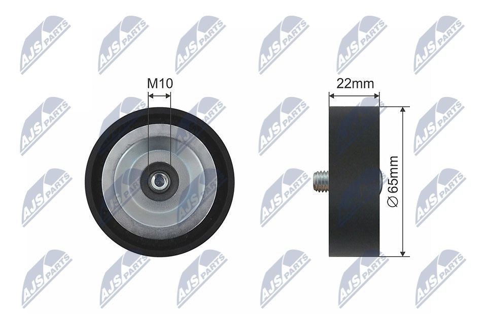 NTY Geleiderol / omdraairol v-snaren RNK-KA-003 NTY RNK-KA-003 Geleiderol poly v-riem Kia Venga YN originele prijs