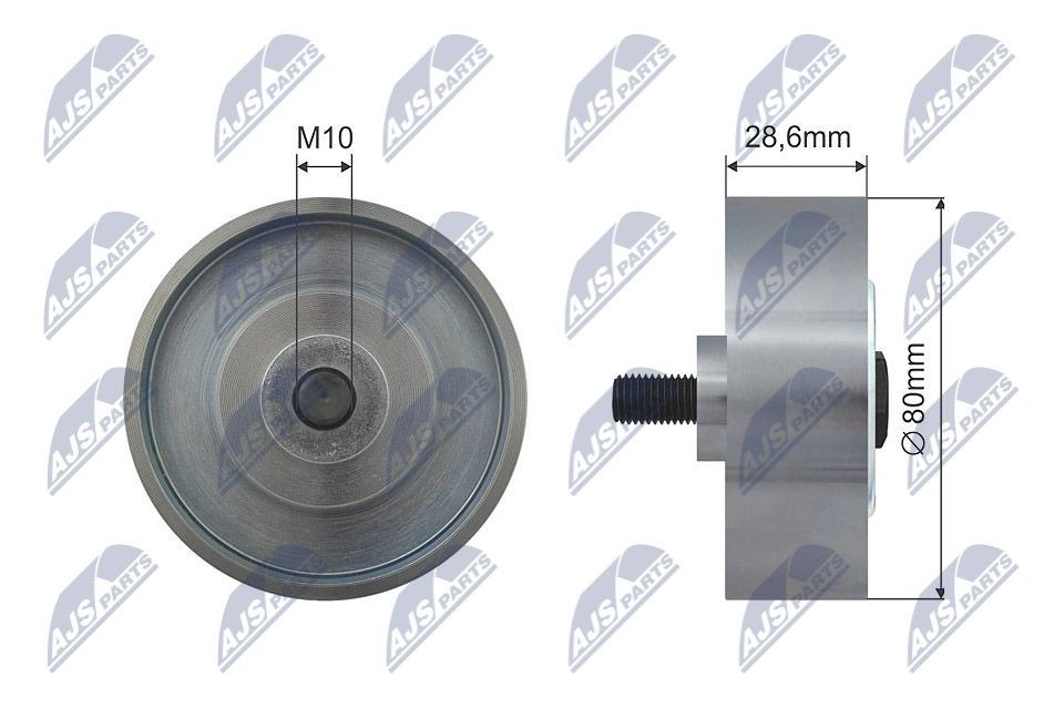 NTY Geleiderol / omdraairol v-snaren RNK-TY-007 NTY RNK-TY-007 Geleiderol poly v-riem Toyota Hiace 4 originele prijs