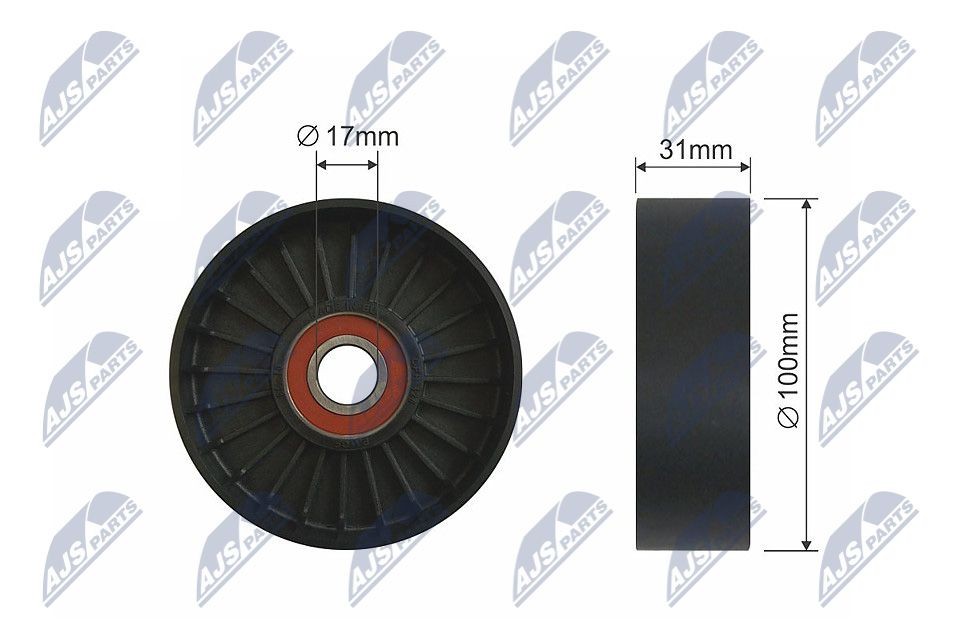 Rolo tensor, correia trapezoidal estriada NTY RNK-TY-030 NTY RNK-TY-030 Polia tensora LEXUS IS 2002